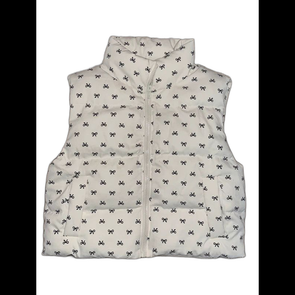 Bow puffer vest
